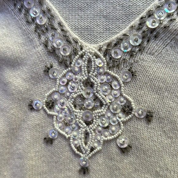 Vintage INC International Concepts Embellished Silk/ Angora blend Sweater - Picture 3 of 6